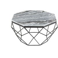 Couchtisch Marmor Metall in Grün Schwarz 70 x 70 cm von Invicta Interior