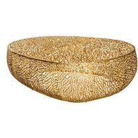 Couchtisch Metall in Gold 122 x 122 cm Handarbeit von Invicta Interior
