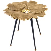 Couchtisch Metall in Gold Schwarz 56x58 cm Handarbeit von Invicta Interior