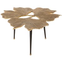 Couchtisch Metall in Gold Schwarz 75x73 cm Handarbeit von Invicta Interior