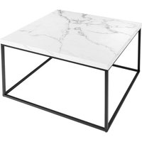 Couchtisch Weiß Schwarz 60 x 60 cm Marmor Optik Modern von Invicta Interior
