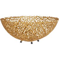 Deko Schale Metall Ø 46 cm Handarbeit in Gold PAULA Deko Schale Metall Ø 46 cm Handarbeit in Gold PAULA von Invicta Interior