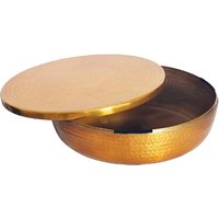 Deko Schale rund Ø 38 cm mit Deckel Handarbeit in Gold Deko Schale rund Ø 38 cm mit Deckel Handarbeit in Gold von Invicta Interior