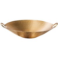 Deko Schale rund Ø 50 cm Hammerschlag in Gold Handarbeit von Invicta Interior