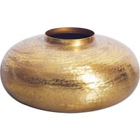 Deko Vase Metall in Gold Ø 35 cm Orientalisch Hammerschlag von Invicta Interior