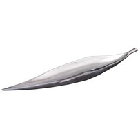 Dekoschale Silber aus Metall 80 cm lang Blatt Design von Invicta Interior