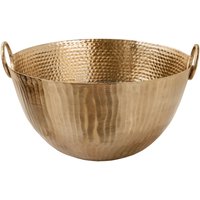 Dekoschale rund Ø 25 cm Hammerschlag in Gold Handarbeit Dekoschale rund Ø 25 cm Hammerschlag in Gold Handarbeit von Invicta Interior