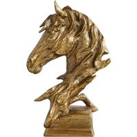 Dekostatue Metall Pferd in Messing Handarbeit Kopf Büste von Invicta Interior