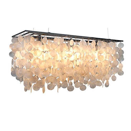 Design Hängelampe SHELL REFLECTIONS 80cm Muschellampe E27 Perlmutt 80cm Hängeleuchte von invicta INTERIOR