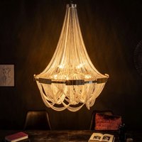 Design Kronleuchter Wohnzimmer Metall Ketten in Silber von Invicta Interior