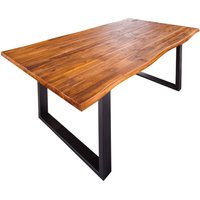 Esstisch Akazienholz Metall in Braun Anthrazit 140x80 cm Esstisch Akazienholz Metall in Braun Anthrazit 140x80 cm von Invicta Interior