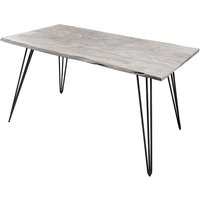 Esstisch Akazienholz Metall in Grau Schwarz 140x80 cm von Invicta Interior