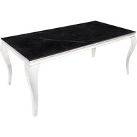 Esstisch Keramik in Schwarz Silber 180 x 90 cm Marmor Optik von Invicta Interior