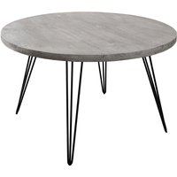 Esstisch Mango Holz Metall in Grau Schwarz 80x80 cm Esstisch Mango Holz Metall in Grau Schwarz 80x80 cm von Invicta Interior