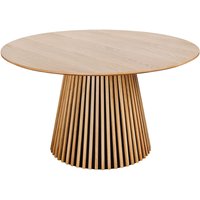 Esstisch rund Ø 120 cm Japandi Design Dunkelbraun von Invicta Interior