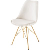 Esstischstuhl Samt Beige Creme Gold Skandinavisch von Invicta Interior
