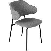Esszimmerstuhl Bouclé Metall B: 58 cm in Grau Schwarz Esszimmerstuhl Bouclé Metall B: 58 cm in Grau Schwarz von Invicta Interior