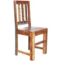 Esszimmerstuhl Holz Bunt Unikat Handarbeit BLANCA von Invicta Interior