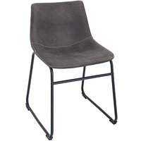 Esszimmerstuhl Microfaser Eisen 45 cm in Vintage Grau Schwarz Esszimmerstuhl Microfaser Eisen 45 cm in Vintage Grau Schwarz von Invicta Interior