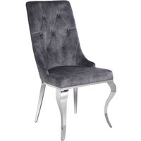 Esszimmerstuhl Samt Metall mit Griff Chesterfield Barock von Invicta Interior