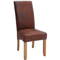 Esszimmerstuhl Stoff Holz ohne Armlehne Braun Kolonialstil Esszimmerstuhl Stoff Holz ohne Armlehne Braun Kolonialstil von Invicta Interior