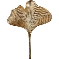 Garderobenhaken Metall Handarbeit in Gold Ginko Design von Invicta Interior