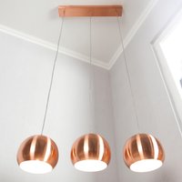 Glänzende Hängeleuchte Retro lang E27 Kupfer Optik von Invicta Interior
