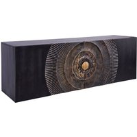 Hängesideboard Schwarz Gold 177 cm Ornament Handarbeit Holz Hängesideboard Schwarz Gold 177 cm Ornament Handarbeit Holz von Invicta Interior