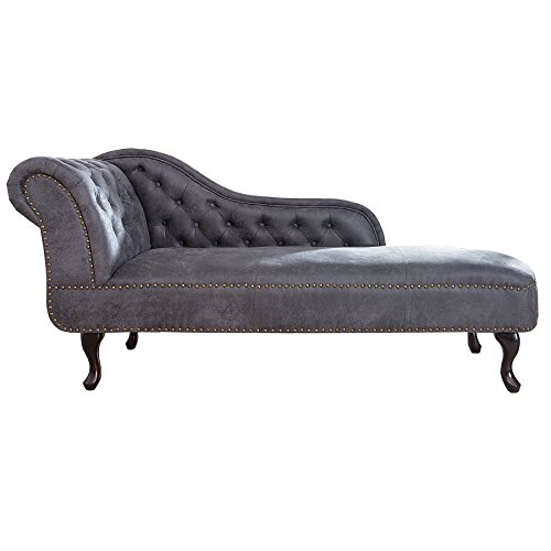 invicta INTERIOR Design Chesterfield Recamierè antik grau Récamiere Chaiselongue Chaise Longue Sofa Wohnzimmer Ottomane von invicta INTERIOR