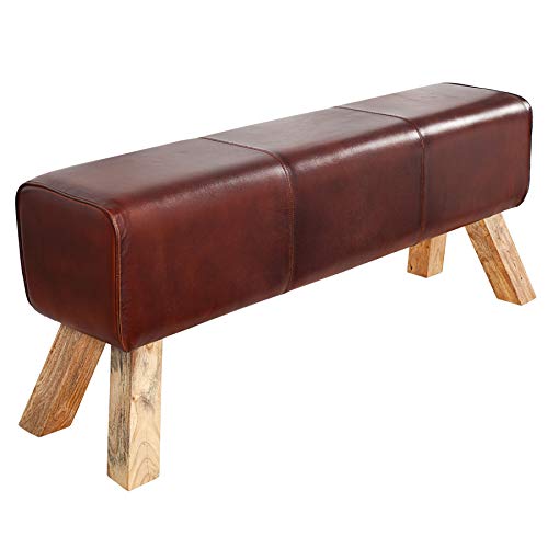 invicta INTERIOR Design Sitzbank TURNBOCK mit Echtleder Bezug 120 cm Kult Schulsport Bank Leder von invicta INTERIOR