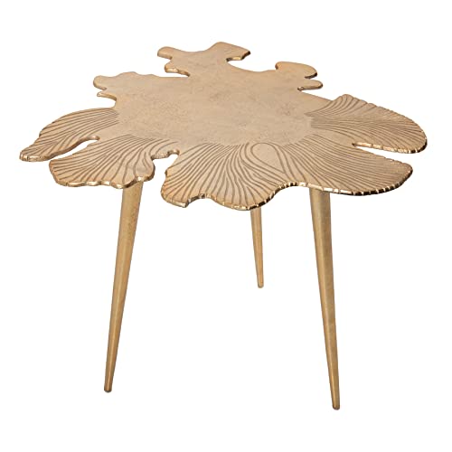 invicta INTERIOR Handgearbeiteter Couchtisch Leaf 57cm Gold im filigranen Blatt Design Handmade Wohnzimmertisch Tisch von invicta INTERIOR
