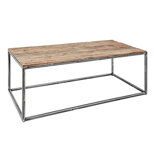 Invicta Interior Industrial Couchtisch Barracuda 110cm recyceltes Holz mit geflexten Beinen Wohnzimmertisch Holztisch von Invicta Interior