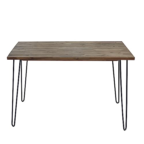 Invicta Interior riess-Ambiente Massiver Retro Esstisch Scorpion 120cm Akazie braun verwittert Hairpin Legs Massivholz Tisch Holztisch von Invicta Interior