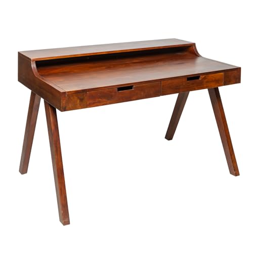 invicta INTERIOR Massiver Sekretär Monsoon 100cm Akazie Schreibtisch Markant Finish Schminktisch Tisch von invicta INTERIOR