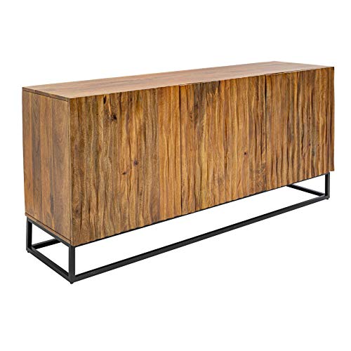 invicta INTERIOR Massives Sideboard Amazonas 160cm Mangoholz natürliches Front-Design Kommode Anrichte Holzkommode von invicta INTERIOR