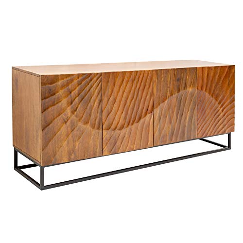 Invicta Interior Massives Sideboard Scorpion 177cm braun Mangoholz aufwendige 3D Schnitzereien Kommode Holzkommode von Invicta Interior