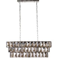 Lange Pendelleuchte Glas Metall 88 cm E14 Modern von Invicta Interior