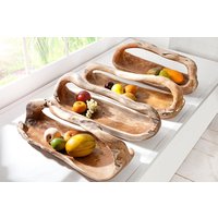 Obstschale Teak Holz Handarbeit 60x44 cm in Natur Obstschale Teak Holz Handarbeit 60x44 cm in Natur von Invicta Interior