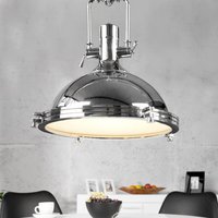 Pendelleuchte Ø45cm Industrie Wohnzimmerlampe Chrom von Invicta Interior