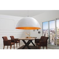 Pendelleuchte rund Ø70cm Modern Design weiß Gold von Invicta Interior