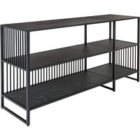 Regal in Schwarz 120 x 83 cm Schwarz Metall MDF Regal in Schwarz 120 x 83 cm Schwarz Metall MDF von Invicta Interior