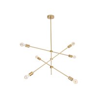 Retro Deckenleuchte verstellbar Metall E27 in Gold Retro Deckenleuchte verstellbar Metall E27 in Gold von Invicta Interior