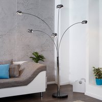 Retro Lampe Designerleuchte 200cm flexibel Silber von Invicta Interior