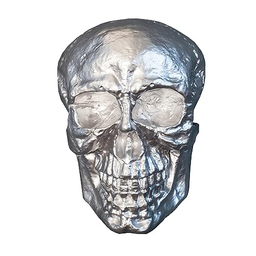 Riess Ambiente Exklusive Totenkopf Wandskulptur Skull XXL 40cm Silber Deko Schädel Totenschädel von Riess Ambiente