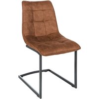 Schwingstuhl Esszimmer Braun Schwarz aus Stoff Metall von Invicta Interior