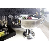 Sektkühler Aluminium Ø 40 cm in Silber mit Tragegriffen Sektkühler Aluminium Ø 40 cm in Silber mit Tragegriffen von Invicta Interior
