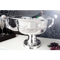 Sektkühler Aluminium Ø 65 cm in Silber mit Tragegriffen Sektkühler Aluminium Ø 65 cm in Silber mit Tragegriffen von Invicta Interior