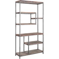 Shabby Regal Holz Metall H: 186 cm Handarbeit für Bücher von Invicta Interior
