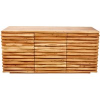 Sideboard Holz 160 cm breit H: 75 cm 3D Türen Modern von Invicta Interior