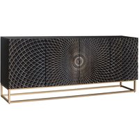 Sideboard Schwarz Gold 177 x 76 cm Ornament Türen Handarbeit Sideboard Schwarz Gold 177 x 76 cm Ornament Türen Handarbeit von Invicta Interior